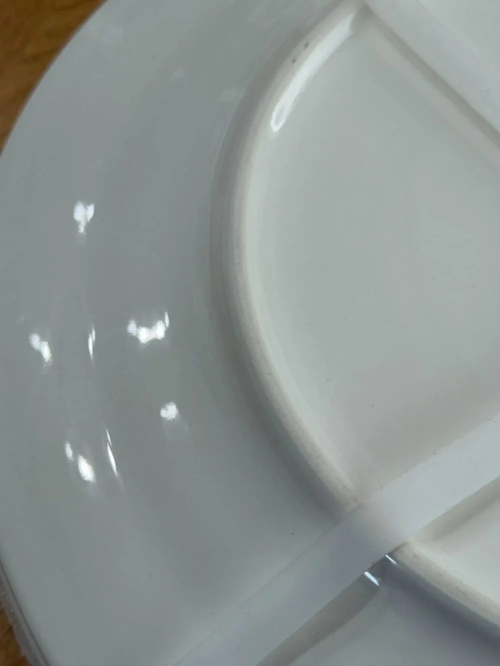 Maison Neuve Ceramic Dinner Plate White Bead and Band Rim 10.8